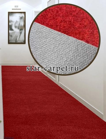 Ковролин для офиса и дома, противоскользящий, красный