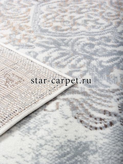 Ковер 26491A - BEJ / TOZ GRI - Прямоугольник - коллекция NESTA