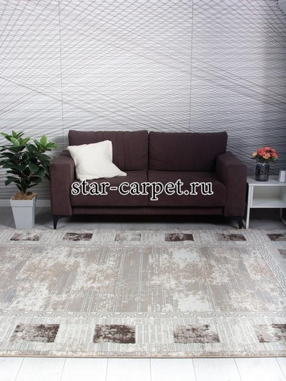 Ковер 26930A - BEJ / TOZ GRI - Прямоугольник - коллекция NESTA