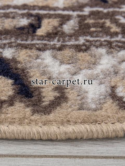 Ковер 06021A - BEIGE / BEIGE - Овал - коллекция PRAGA