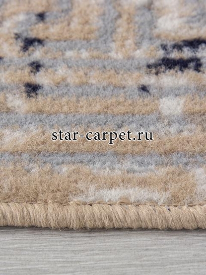 Ковер 06022A - TOZ GRI / NAVY - Овал - коллекция PRAGA