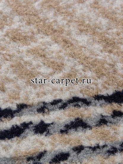 Ковер 06022A - TOZ GRI / NAVY - Овал - коллекция PRAGA