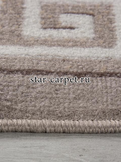 Ковер 06027A - BEIGE / DARK VIZON - Прямоугольник - коллекция PRAGA