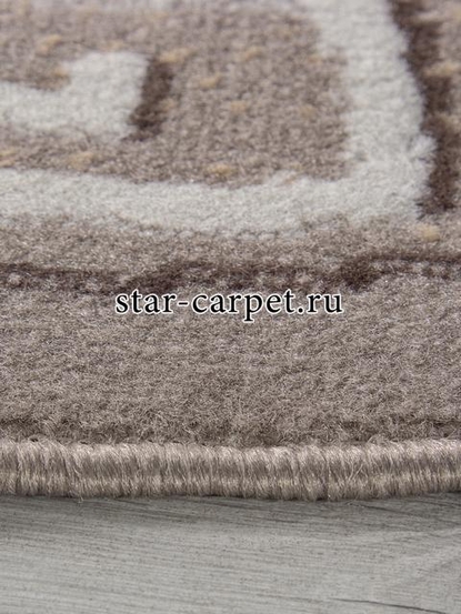 Ковер 06027A - BEIGE / DARK VIZON - Овал - коллекция PRAGA