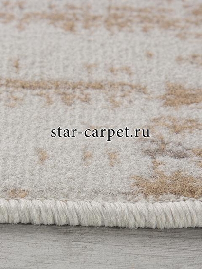 Ковер 06029A - TOZ GRI / BEIGE - Овал - коллекция PRAGA