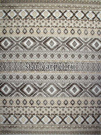 Ковер 06050A - BROWN / TOZ GRI - Прямоугольник - коллекция PRAGA