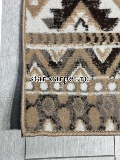 Ковер 06050A - BROWN / TOZ GRI - Прямоугольник - коллекция PRAGA