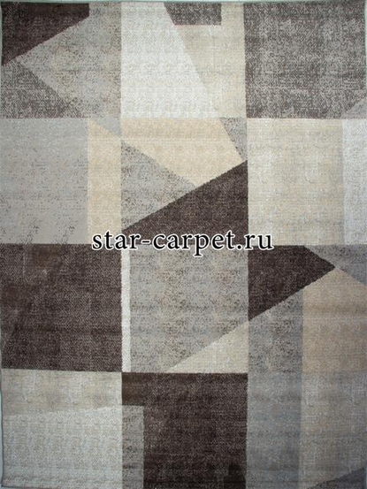 Ковер 06052A - BROWN / TOZ GRI - Прямоугольник - коллекция PRAGA