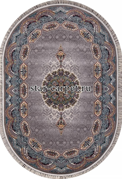 Овальный ковер TEHRAN 7592 - GRAY (Иран)