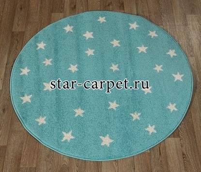 Круглый ковер Starf blue 