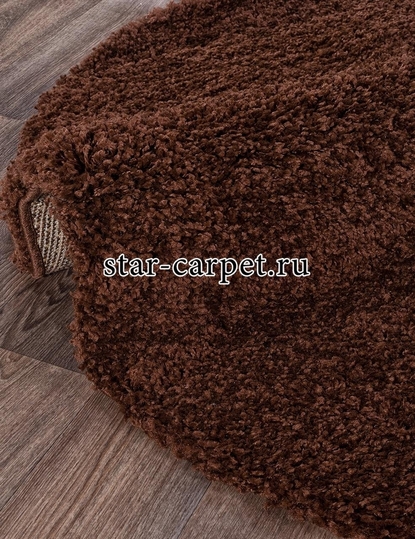 Круглый ковер MERINOS SHAGGY ULTRA s600 цвет коричневый 