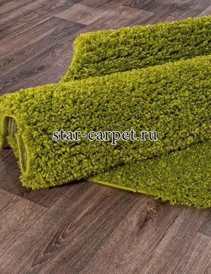 Круглый ковер MERINOS SHAGGY ULTRA s600 цвет зеленый 