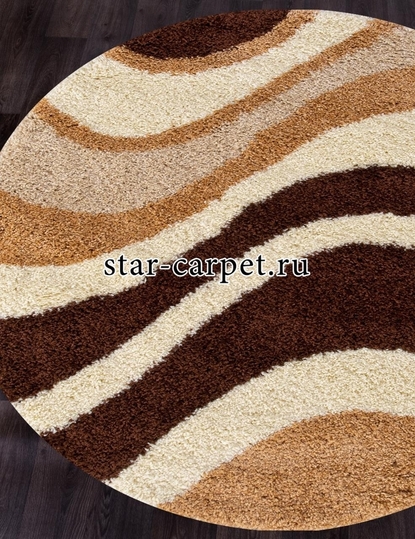 Круглый ковер MERINOS SHAGGY ULTRA s607 - DARK BEIGE