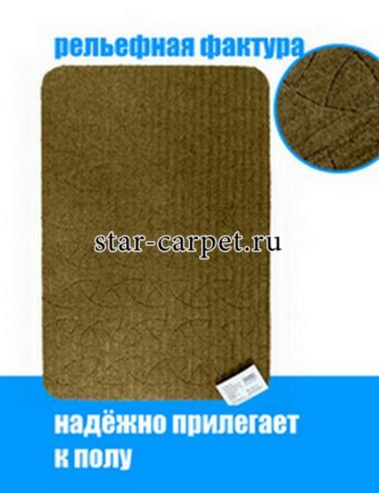 Коврик в прихожую Graily, коричневый, рисунок мерс