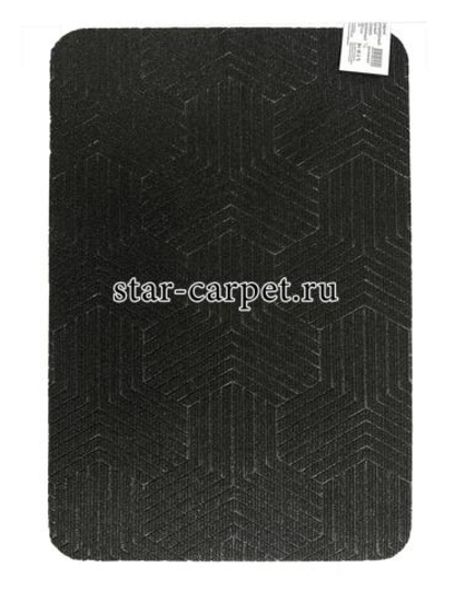 Коврик грязезащитный в прихожую Graily, чёрный, рисунок пирамида