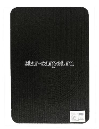 Коврик грязезащитный в прихожую Graily, чёрный, рисунок спираль