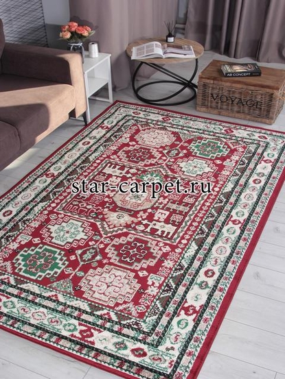 Ковер F667 - RED-CREAM - Прямоугольник - коллекция DARGA