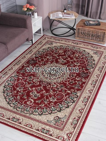 Ковер F672 - RED-CREAM - Прямоугольник - коллекция DARGA