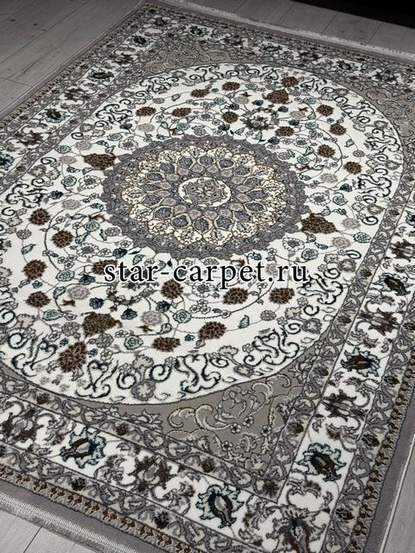 Ковер F611 - GRAY-BLUE - Прямоугольник - коллекция HALIF