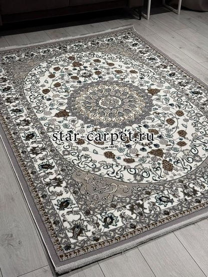 Ковер F611 - GRAY-BLUE - Прямоугольник - коллекция HALIF