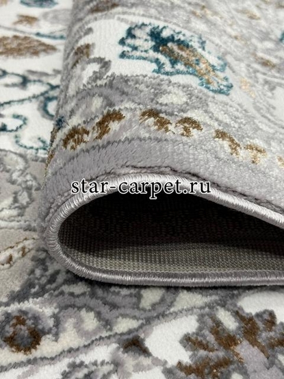 Ковер F611 - GRAY-BLUE - Прямоугольник - коллекция HALIF