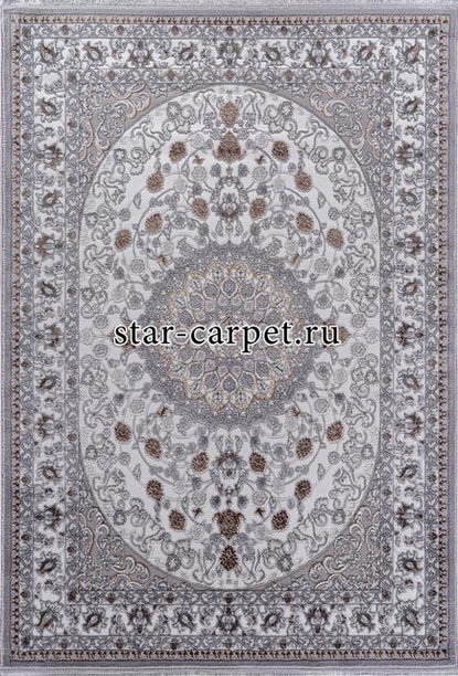 Ковер F611 - GRAY-GREEN - Прямоугольник - коллекция HALIF