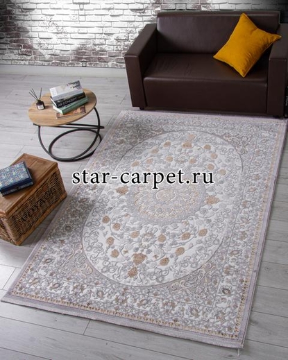 Ковер F611 - GRAY-GREEN - Прямоугольник - коллекция HALIF