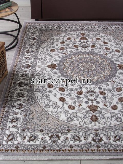 Ковер F611 - GRAY-GREEN - Прямоугольник - коллекция HALIF