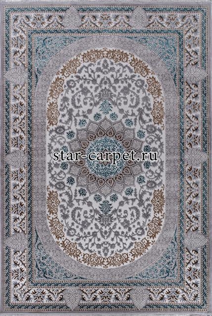 Ковер F638 - GREEN-BLUE - Прямоугольник - коллекция HALIF