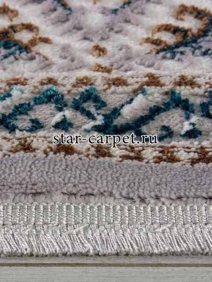 Ковер F638 - GREEN-BLUE - Прямоугольник - коллекция HALIF