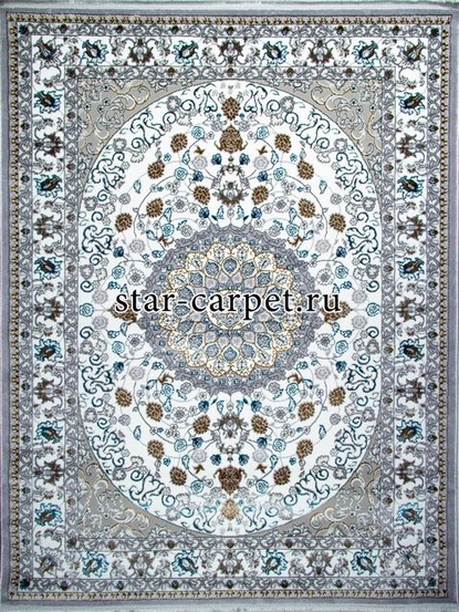 Ковер F611 - GRAY-BLUE - Прямоугольник - коллекция HALIF