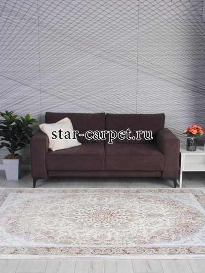 Ковер F605 - GREEN-L.BLUE - Прямоугольник - коллекция HALIF