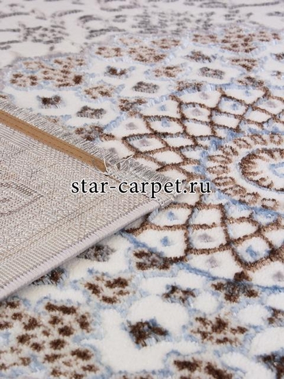 Ковер F605 - GREEN-L.BLUE - Прямоугольник - коллекция HALIF