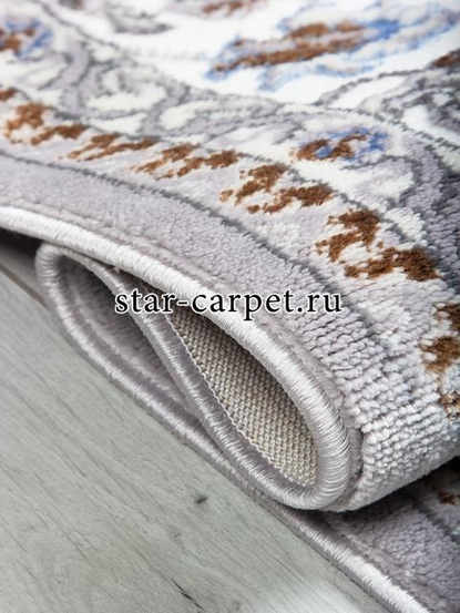 Ковер F611 - GRAY-L.BLUE - Прямоугольник - коллекция HALIF