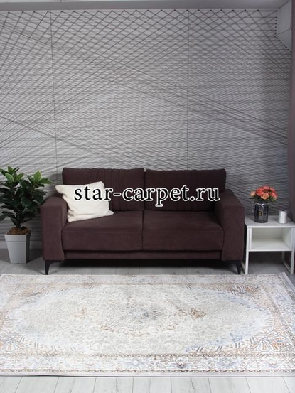 Ковер F637 - GREEN-L.BLUE - Прямоугольник - коллекция HALIF