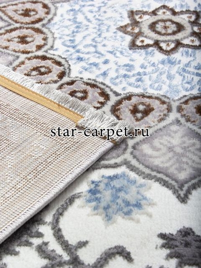 Ковер F638 - GREEN-L.BLUE - Прямоугольник - коллекция HALIF