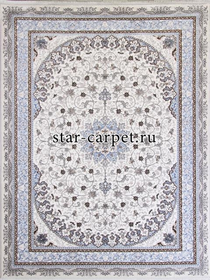 Ковер F639 - GREEN-L.BLUE - Прямоугольник - коллекция HALIF