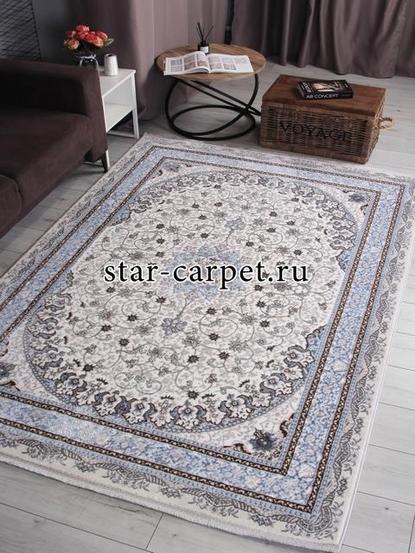 Ковер F639 - GREEN-L.BLUE - Прямоугольник - коллекция HALIF