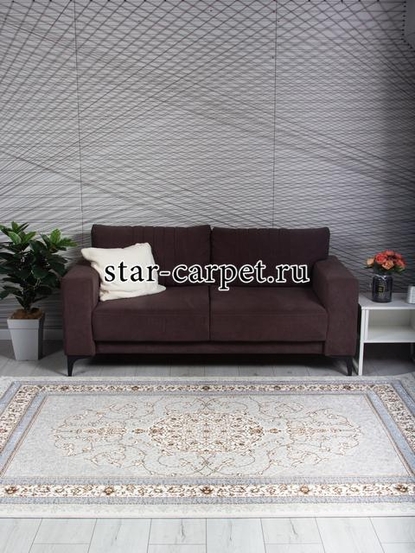 Ковер F641 - GREEN-L.BLUE - Прямоугольник - коллекция HALIF