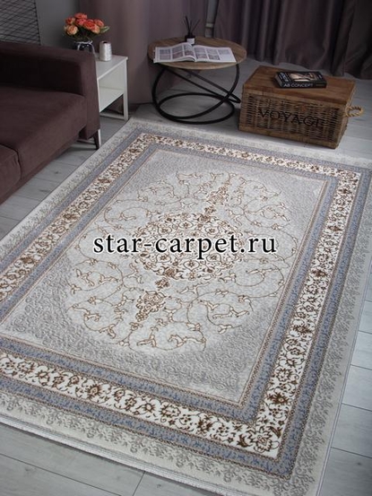 Ковер F641 - GREEN-L.BLUE - Прямоугольник - коллекция HALIF