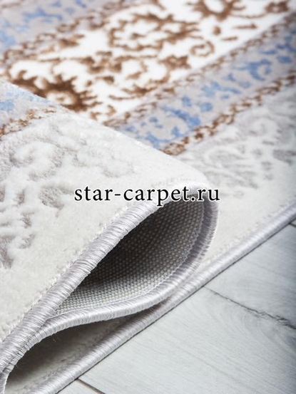 Ковер F641 - GREEN-L.BLUE - Прямоугольник - коллекция HALIF