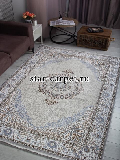 Ковер F637 - GREEN-L.BLUE - Прямоугольник - коллекция HALIF