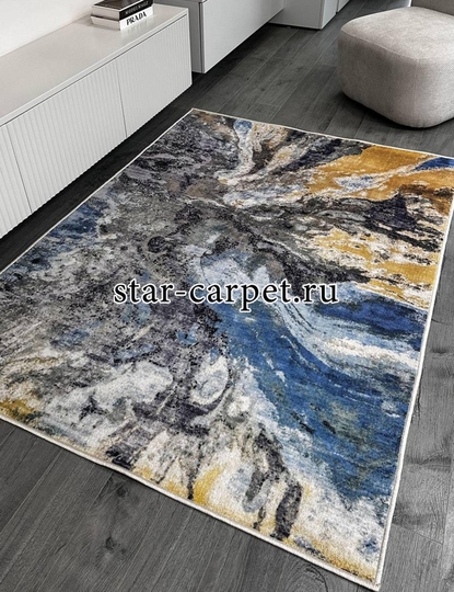 Ковер STAR CARPET 'Лазурный вихрь', нескользящий, полиамид