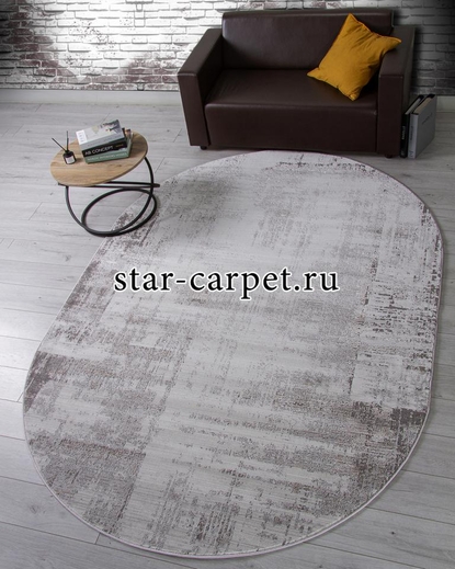 Ковер F237 - GRAY-BEIGE - Овал - коллекция GRAFF