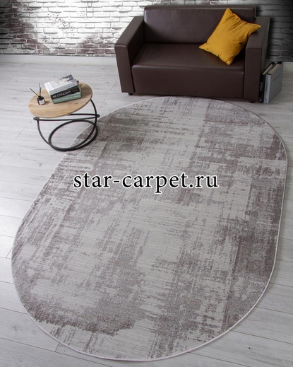 Ковер F237 - GRAY-BEIGE - Овал - коллекция GRAFF