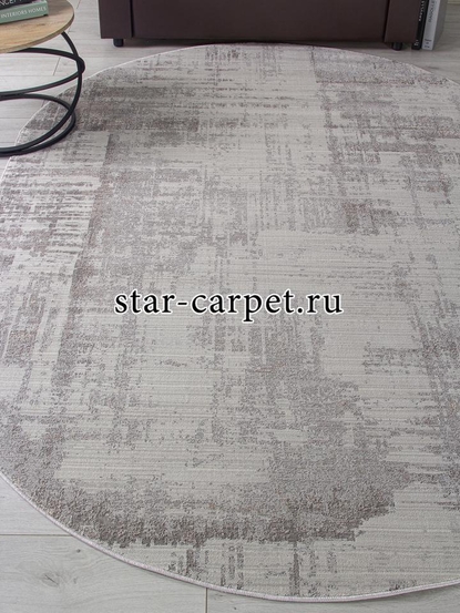 Ковер F237 - GRAY-BEIGE - Овал - коллекция GRAFF