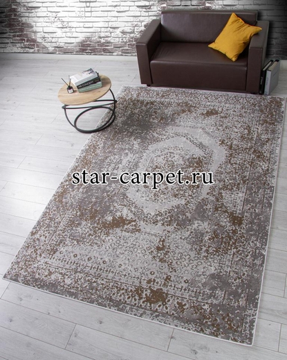 Ковер F240 - GRAY-BEIGE - Прямоугольник - коллекция GRAFF