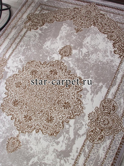 Ковер F580 - GRAY-GREEN - Прямоугольник - коллекция HALIF