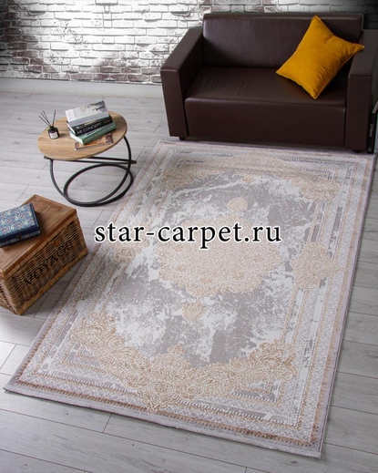 Ковер F580 - GRAY-GREEN - Прямоугольник - коллекция HALIF