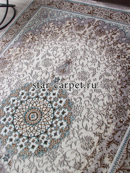 Ковер F605 - GREEN-BLUE - Прямоугольник - коллекция HALIF